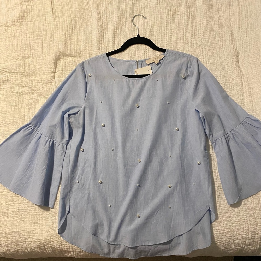 NWT Loft blouse with pearls